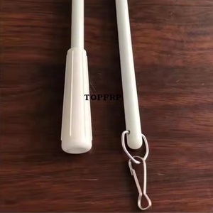 High Quality Fiberglass Baton Curtain Wand Fiber Pull <b>Rod</b> with Metal Ring - Product Image 1