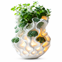 Ornement de micro-paysage de bureau personnalisable en impression 3D, design moderne, pot de fleurs, décoration pour la maison et le bureau
