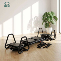 Machine de Pilates Reformer en aluminium réglable, modèle Commercial Grade Mini Mage Super Yoga Core Bed Black, pour exercices de renforcement musculaire, à vendre