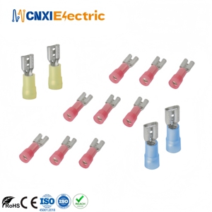 Cnxi nhanh chóng ngắt kết nối Uốn Tóc bồng kết nối giá tốt nữ cách điện <span class=keywords><strong>Spade</strong></span> Cáp Lug thiết bị đầu cuối làm bằng đồng thau AWG22-16 Đồng 16-14 - Product Image 2