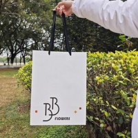 ETpack Weiße Kartonpapiertüten für Kleidung, Schmuck, Geschenke, Blumenverpackung Umweltfreundlich Individuelles Logo Verfügbar