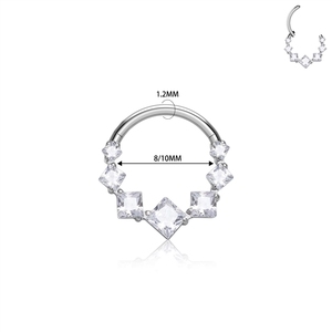 <span class=keywords><strong>Piercing</strong></span> de <span class=keywords><strong>Aro</strong></span> para Septum y Nariz de Titanio G23 16G, Joyería para <span class=keywords><strong>Mujer</strong></span>, Pendiente de Oro con Circonita Cúbica (CZ) para Hélice, Daith, Tragus, Cartílago, Concha - Product Image 2