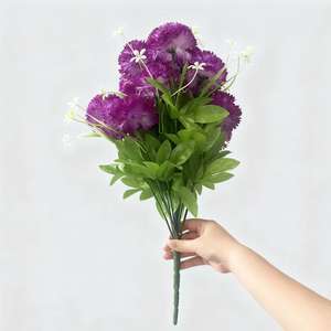 Usine en gros pas cher prix oeillet Dianthus fleur Slik artificielle pour la fête des mères décorations de mariage cimetière tombe - Product Image 4