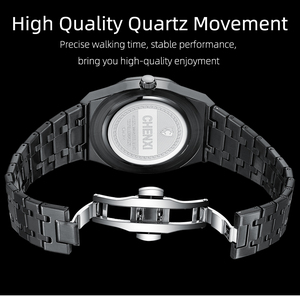 Montre chronographe de sport analogique avec logo personnalisé pour hommes montre à quartz lumineuse et étanche design en acier inoxydable pour hommes Orologio Uomo - Product Image 3