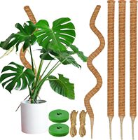 Support en fibre de coque de noix de coco pour tiges de plantes, tiges de bryophytes, utilisé pour kit de paliers en bois pour plantes en pot, support pour plantes en bambou