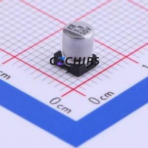 ตัวเก็บประจุแบบอิเล็กโทรไลต์อะลูมิเนียม SMD รุ่น VE-3R3M1HTR-0405, ขนาด D4xL5.3 มม. 3.3uF 20% 50V 4 มม. - Product Image 1