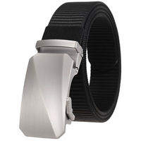 Ceinture en toile tressée pour homme LY55 0149A, avec plusieurs boucles automatiques, ceinture tactique en nylon pour un usage quotidien décontracté