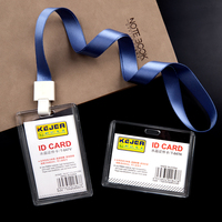 Porte-badge en plastique rigide transparent KEJEA T-847, porte-badge d'identification pour le bureau, porte-badge de travail