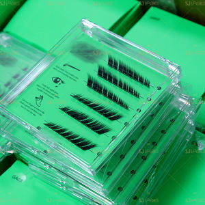 Pestañas Postizas Segmentadas con Alas <span class=keywords><strong>de</strong></span> <span class=keywords><strong>Manga</strong></span> Hechas a Mano con PBT Autoadhesivas, Banda Transparente Pre-Encolada, Pestañas <span class=keywords><strong>en</strong></span> Racimo, OEM/ODM, Marca Privada - Product Image 5