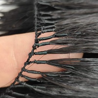 Nouvelles extensions de cheveux humains vierges non traités à cuticules intactes, double épaisseur, vente en gros, sans pliage, trame plume, extensions de cheveux en plumes