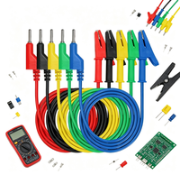JIALUN Test Leads Cable with Alligator Clip 4MM Stackable Banana Plug for Power Electrical Testing
