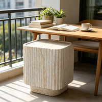 Table basse MGO moderne, table d'appoint en travertin pour salon et projets hôteliers, multifonctionnelle