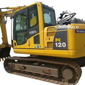 Excavatrice d'occasion Komatsu 120-8, marque japonaise d'origine, 12 tonnes, chenilles en caoutchouc, godet de 0,6 m, puissance de 68000 W - Product Image 1