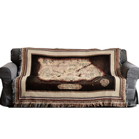 Vente flash - Plaid décoratif pour la maison en polyester/coton tissé épais de luxe - Couverture d'hiver