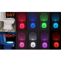 Vente - Capteur de mouvement PIR - 8 couleurs changeantes - Lampe LED pour WC - Pour la maison