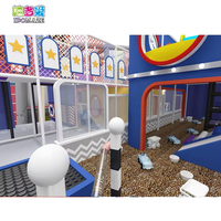 Parc d'attractions intérieur commercial avec trampoline, zone de saut et toboggan, aménagement personnalisé en plastique pour projets FEC, certifié CE ASTM
