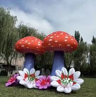 Ballon géant gonflable en forme de fleur, décoration suspendue, LED, imperméable, résistant au vent, durable, pour jardin, festival, taille personnalisable