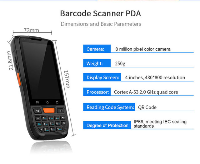 SCANSMART S2 Industrial-grade Durability Waterproof Ip66 Dustproof and Durable Used  Barcode Scanner PDA
