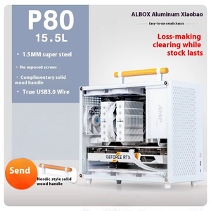 Caja de Ordenador <span class=keywords><strong>Albox</strong></span> de Aluminio Xiaobao P80, Formato A4, Mini K88 Refrigerado por Agua, Fuente de Alimentación Grande C2, Matx/Itx, Caja Pequeña ATX, Rack de Almacenamiento - Product Image 1