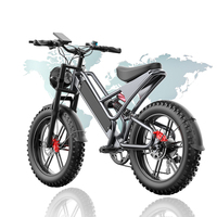 Vélo tout-terrain électrique pour adultes 48V500W Vélo tout-terrain à pneus larges 20 pouces Vélo électrique urbain 1000W