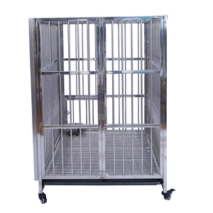 Factory Direct Stainless Steel Dog Cage Kennel <strong>Crate</strong> with Divider - Product Image 1