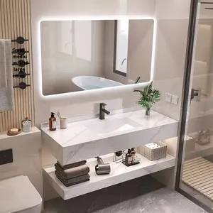 Mobile da Bagno di Lusso YOTO con Lavabo in Marmo Sospeso e Armadietto con <span class=keywords><strong>Specchio</strong></span> per Uso Domestico - Product Image 5