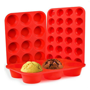 <span class=keywords><strong>Molde</strong></span> de Silicona Antiadherente para 6/12/24 Muffins, Galletas, Chocolates, Dulces, Cupcakes <span class=keywords><strong>Jumbo</strong></span>, Moldes para Hornear Pasteles - Product Image 1