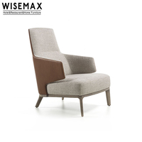 WISEMAX-muebles italianos de lujo para el hogar, juego de silla con base de madera, estilo otomano, para sala de estar