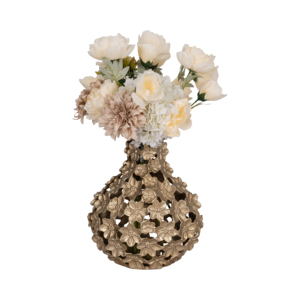Vaso per Fiori in Metallo Traforato Decorativo per Soggiorno, Camera da Letto, Ufficio, Arredamento Casa - Product Image 2