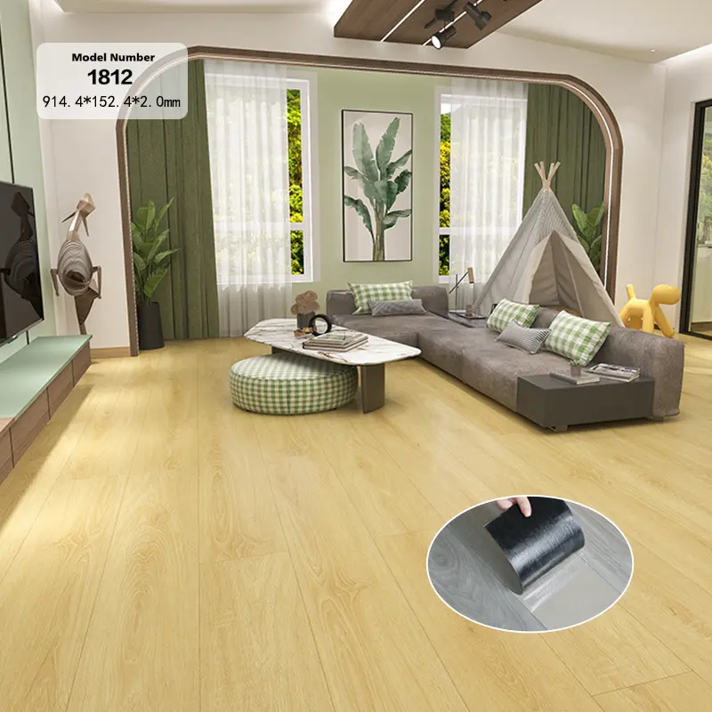 Waterdichte Luxe Vinyl Vloersticker Lvt Zelfklevende Dry Back Pvc Vloeren Vinyl Tegels