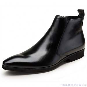 Botas Chelsea de Invierno de Alta Gama para Hombre, de Cuero Genuino, Ligeras, con Cierre Deslizante, Punta Puntiaguda, Color Brillante - Product Image 4