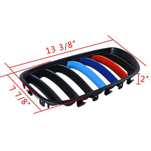 Grilles de calandre avant noires mates côté gauche et droit, couleur M, compatibles avec BMW E53 X5 4 portes SUV Sport Utility 2004 2005 2006 - Product Image 2