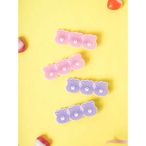 Stile europeo 5cm cura forcine nude decorazione dei capelli delle ragazze con 2 perni in metallo e materiale acrilico - Product Image 1