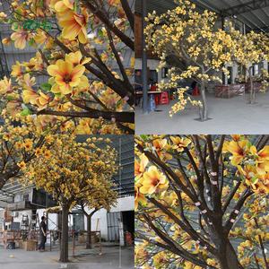 Personalizado hecho a mano Artificial grande 3,5 m 4m amarillo falso Magnolia árboles para escuelas hospitales hogares de ancianos biblioteca museos - Product Image 6