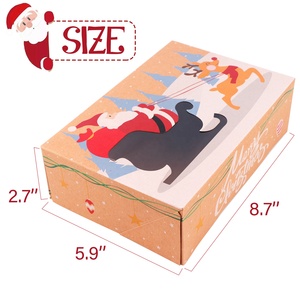 OurWarm Nouveau Design 12PCS Sacs d'emballage en papier pour gâteaux et biscuits avec fenêtre Noël 2.7x5.9x8.7 pouces - Product Image 2
