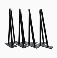 Pieds de table basse en fer thermolaqué, pieds en acier durables