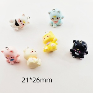 Porte-clés personnalisé en forme de chaton de dessin animé tridimensionnel, petit animal mignon, accessoires de bijoux DIY, respectueux de l'environnement - Product Image 4