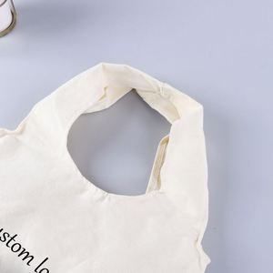 <b>Canvas</b> Shopping <b>Bag</b> with Custom logo <b>Small</b> Size Top Handle Reusable Daily Use Tote <b>Bag</b> - Product Image 3