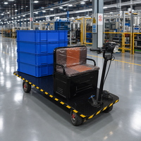 Chariot à plateforme électrique 800W, capacité de 800 kg, robuste, avec siège, pour entrepôt, usine, manutention industrielle