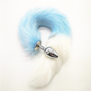 カスタマイズされたフォックステールシリコンとステンレス鋼の金属製ビッグバットプラグテール - Product Image 2