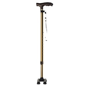 Folee <b>Walking</b> Stick Aluminum Alloy Adjustable Four Legged For Elderly Assistance - Product Image 2