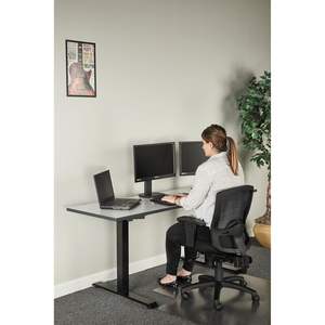 Base de table électrique réglable en deux positions Alera, noire, de 27-1/4 po à 47-1/4 po, design contemporain pour mobilier de bureau et de chambre - Product Image 3