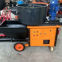 Machine à projeter le ciment et le mortier électrique multifonctionnelle avec mélangeur, pompe à plâtre portable pour la construction de murs