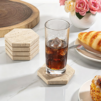 Sous-verres décoratifs en marbre naturel résistant à la chaleur pour table basse et bar à domicile