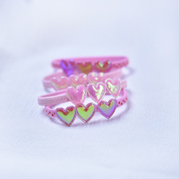 Vente en gros de nouveaux bandeaux pour cheveux pour enfants, doux et brillants, avec diamants, bandeau princesse de dessin animé, accessoires, cheveux d'amour en forme de cœur pour filles