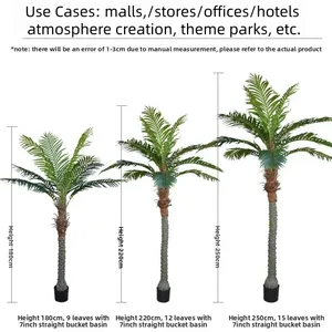 Mini Palma di Cocco Artificiale in Vaso - Palma in Plastica per Decorazione Interna di Negozi <span class=keywords><strong>e</strong></span> Ambienti Commerciali |   Vendita Diretta dalla Fabbrica di Piante Artificiali - Product Image 3