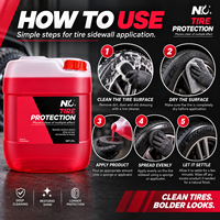 25L Produit d'entretien pour pneus gris ternis et finition professionnelle plus foncée pour pneus