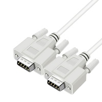 Cable de puerto serie RS232 D-SUB9 macho a macho de 1,5 m, de acero revestido de cobre para ordenadores personales