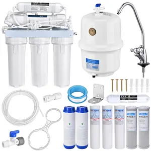 Máquina purificadora de agua de ósmosis inversa, sistema comercial de filtración de agua, 400GPD, 5 etapas
