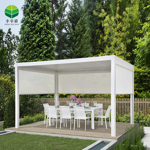 Metal de alta calidad de ocio pabellón balcón <span class=keywords><strong>terraza</strong></span> sombrilla Gazebo al aire libre de aluminio pérgola techo carpa - Product Image 5